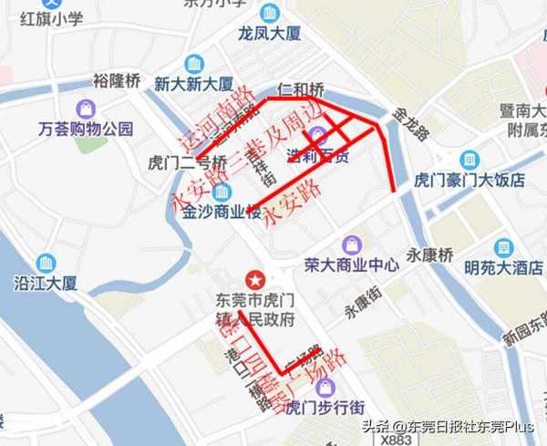 东莞虎门划定道路停车重点区域路段