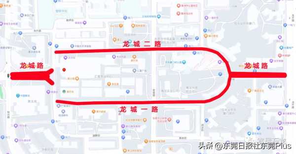 环莞路北延线工程东平大道路段封闭施工