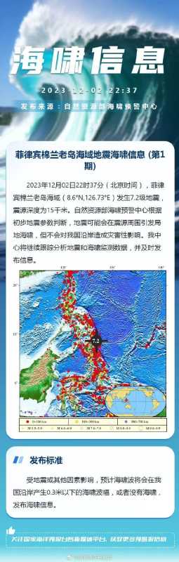 菲律宾突发7.6级地震 中领馆回应